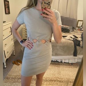 Light gray t shirt dress